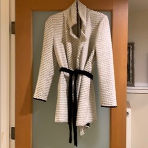 Theory lightweight tweed wrap jacket